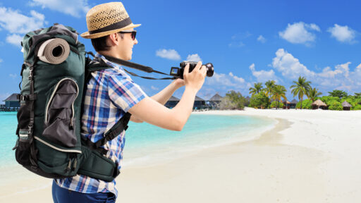 Tourist auf Singlereise