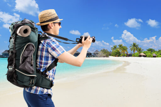 Tourist auf Singlereise