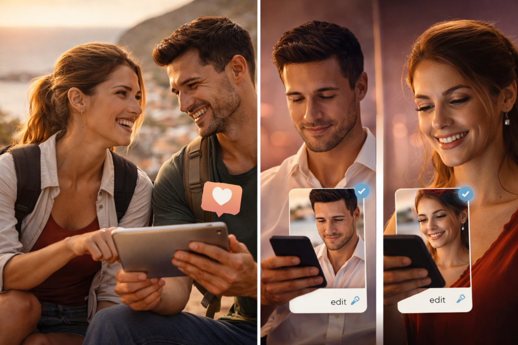 Vergleich von Reisepartner-Plattformen und Dating-Apps